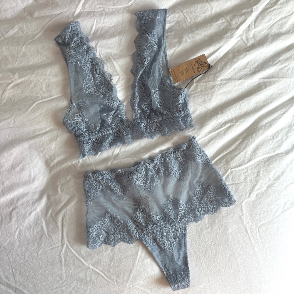 Only Hearts So Fine Lace Bralette and Panty Set